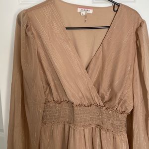 Gold holiday dress large